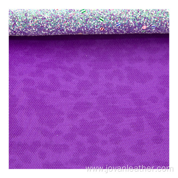 chunky glitter Faux PU synthetic leather sheets